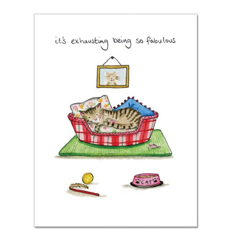 Cockadoodle Cat Greetings Card - Fabulous