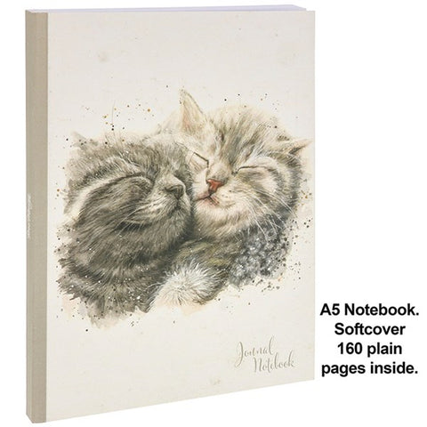 Bree Merryn Cinder & Ella Kittens Plain Paper Notebook