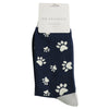 Mr Sparrow Men's Bamboo Cat Socks ‘Paw Print’ Navy