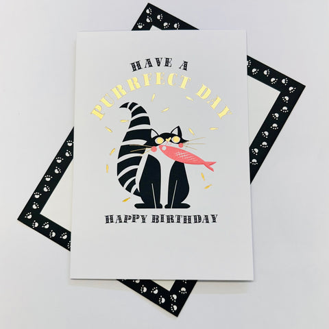 Art File Value Cat Greetings Birthday Card: Purrfect Day