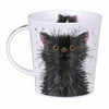 Dunoon Fine Bone China Cat Mug: Catter Splatter Black & White