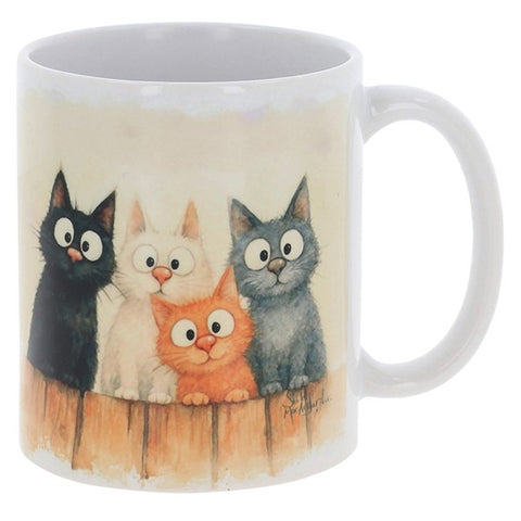 Shirley MacArthur Rascals Cats Ceramic Mug – Fun Cat Lover Coffee Cup