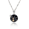 Equilibrium Stargazing Cats Silver Plated Necklace