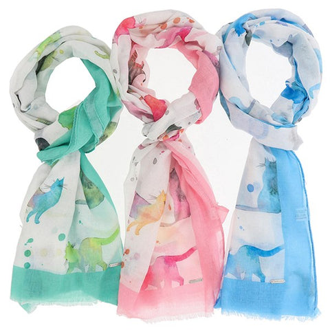 Equilibrium Many Cats Lightweight Summer Scarf