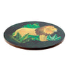 Animal Kingdom Set of 4 Round Cork Coasters Lion Tiger Sloth Zebra