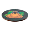 Animal Kingdom Set of 4 Round Cork Coasters Lion Tiger Sloth Zebra