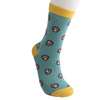 Miss Sparrow Ladies Bamboo Cat Socks 'Jelly Bean Paws' Duck Egg