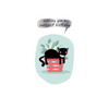 Cat Silver Foil Birthday Greetings Card - Plant Pot