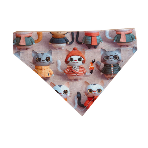 Handmade Cat/Dog Over the Collar Bandana 3D Cats
