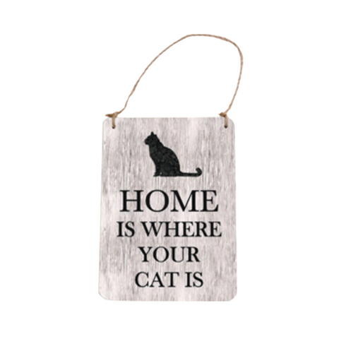 Bailey & Friends Cat Wooden Hanging Plaque 10x20cm