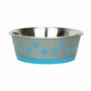 Classic Posh Paws Stainless Steel Non Slip Cat Bowl Blue