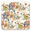 Emma Ball Kittens in Mittens Patterned Single Coaster