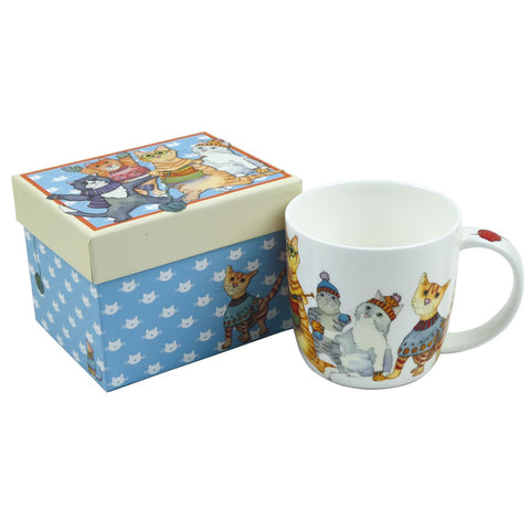 Emma Ball Kittens in Mittens Bone China Mug Gift Boxed