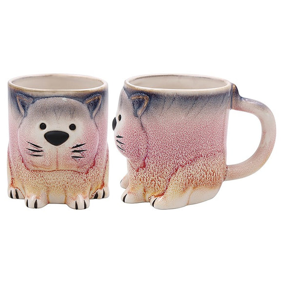 Faithful Friends Ceramic Cat Mug with Paws
