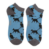 Mr Heron Men's Bamboo Trainer Socks 'Lucky Cats'