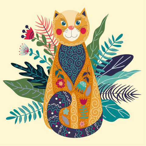 EXCLUSIVE! 5D Diamond Art Kit: Patterned Cat