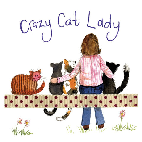 Alex Clark Single Coaster - Crazy Cat Lady