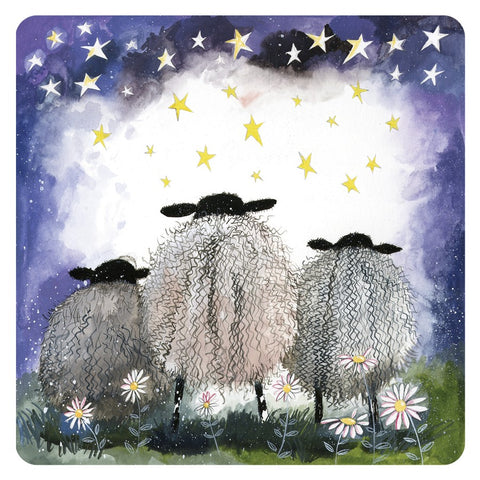 Alex Clark Single Coaster - Starlight Sheep