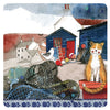 Alex Clark Single Coaster - Harbour Cat