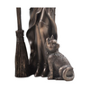 Cold Cast Bronze Sculpture - Witch with Cat