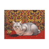 Lesley Anne Ivory Card - Mumu Cat on Tablecloth