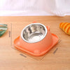 Raised & Tilted Cat Food Bowl Stainless Steel