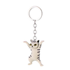 Standing Cartoon Cat Keyring Various Colours