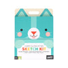 Carry-Along Kitten Sketchbook Kit with Pencils and Stickers