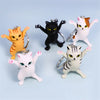 Standing Cartoon Cat Keyring Various Colours