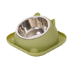 Raised & Tilted Cat Food Bowl Stainless Steel