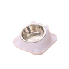 Raised & Tilted Cat Food Bowl Stainless Steel