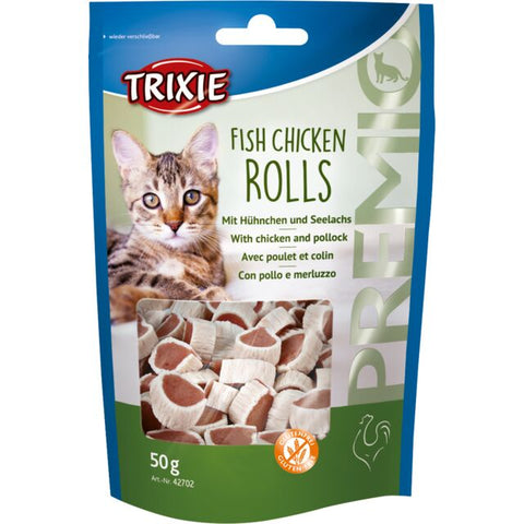 Trixie Premio Fish Chicken Rolls Cat Treats