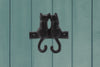 Double Cat Tail Cast Iron Wall Hooks