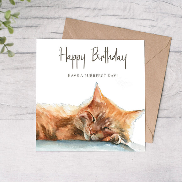 Marie Brown Happy Birthday Greetings Card - Ginger