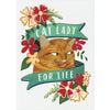 Cat Lady for Life Ginger Cat & Floral Fridge Magnet