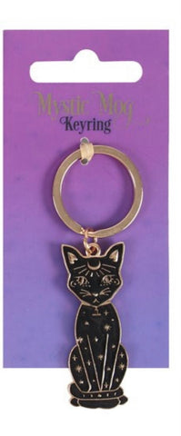 Mystic Mog Metal & Enamel Cat Keyring