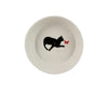 Mono Flared Black Cat Ceramic Pet Food Bowl