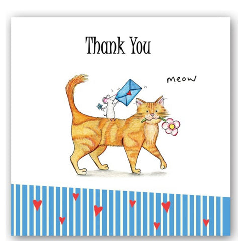 Occasions Cat Greetings Card - Thank You