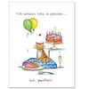 Cockadoodle Cat Greetings Card - Life Without Cake