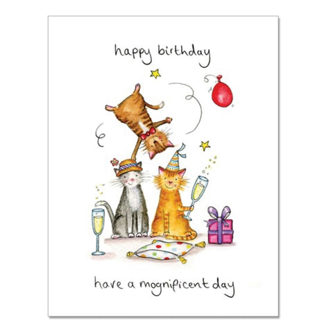 Cockadoodle Cat Greetings Card - Mognificent Day