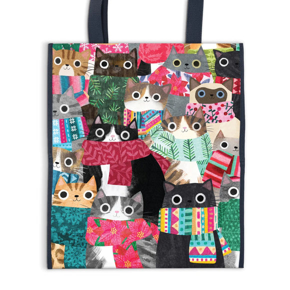 ‘Wintry Cats’ Reusable Recycled Shopping Bag