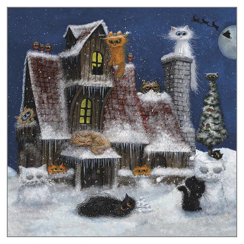 Tamsin Lord Cat Christmas Card - Winter Wonderland