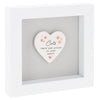 Heartfelt Art Cat Heart in Box Frame White