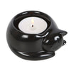 Black Cat Ceramic Tea Light Candle Holder