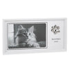 Purrfect Cat Picture Photo Frame White & Silver Paw