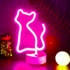 Pink Neon LED Portable Cat Light Decoration