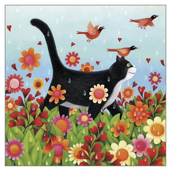 Vicky Mount Cat Greetings Card - Going Places