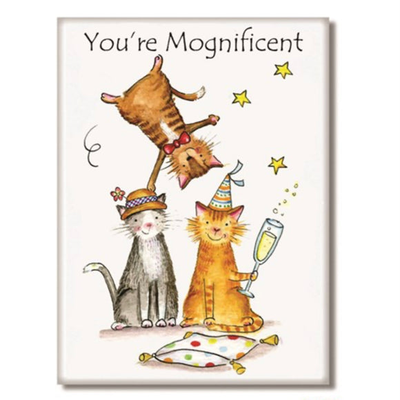 Draw UK Cat Fridge Magnet - You’re Mognificent