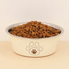 Large Stainless Steel Non Slip Cat Bowl Dish Paw Prints