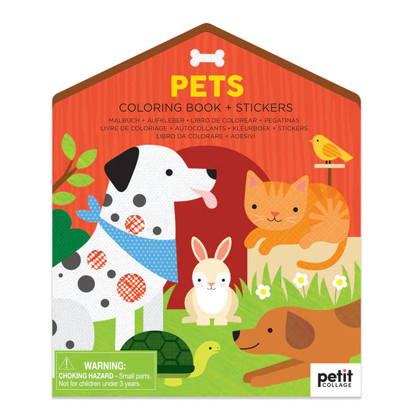 Cute Pets Colouring Book & 100 Stickers